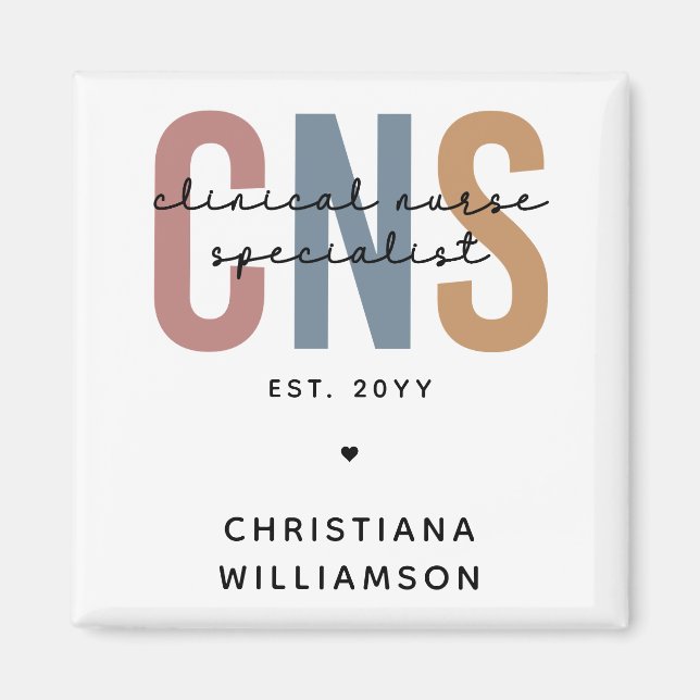 Anpassningsbar Retro CNS Klinisk sjuksköterska Spe Magnet (Framsidan)