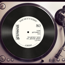Anpassningsbar Retro Faux Vinyl Record Music 30års