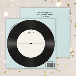 Anpassningsbar Retro Faux Vinyl Record Music Birth