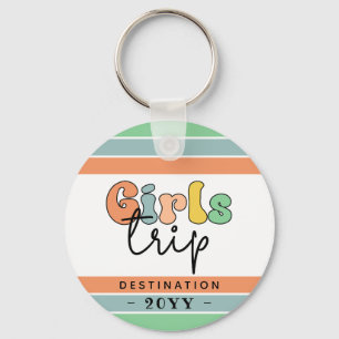 Anpassningsbar Retro Girls Resa Girls helg Getaw Nyckelring