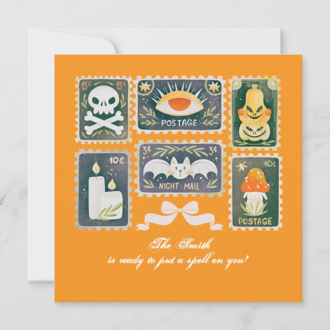 Anpassningsbar Retro Halloween Spooky Season Pumpk (Framsida)