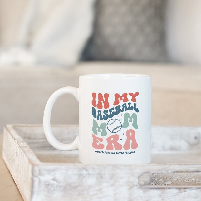 Anpassningsbar Retro "in my Baseball Mamma Era" Kaffemugg (Skapare uppladdad)
