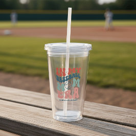 Anpassningsbar Retro "in my Baseball Mamma Era" Take Away Mugg