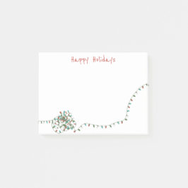 Anpassningsbar Retro Julgran String Ljus Helgdag Post-it Block