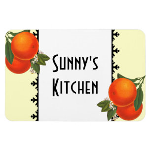 Anpassningsbar Retro Låda Art Oranges Magnet