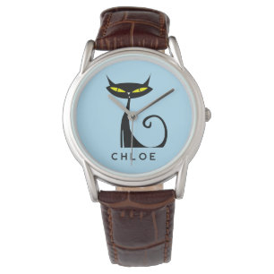 Anpassningsbar Retro Mid Century Modern Atomic Bla Armbandsur