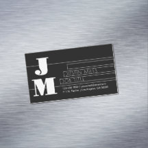 Anpassningsbar retro-modern svart-vit monogram