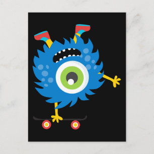 Anpassningsbar Retro Monster Alien Vykort