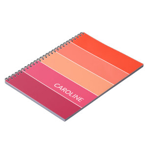 Anpassningsbar Retro Multi Färg Block Rand Art Mön Anteckningsbok