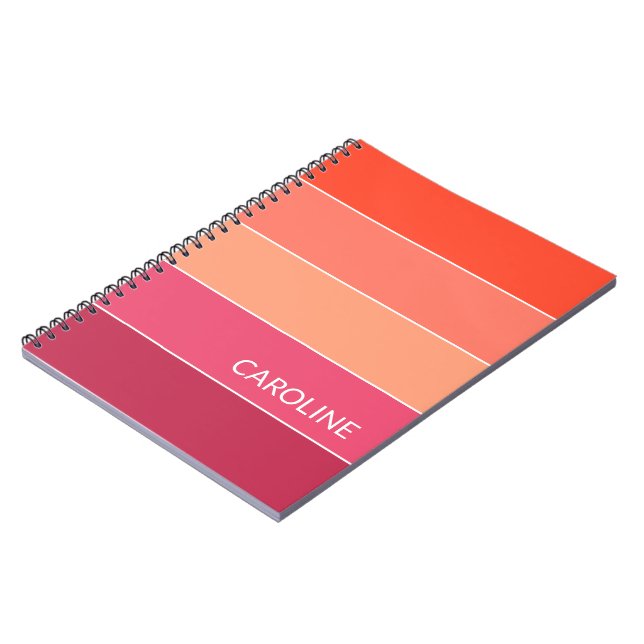 Anpassningsbar Retro Multi Färg Block Rand Art Mön Anteckningsbok (Vänstra Sidan)