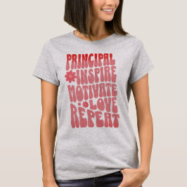 Anpassningsbar Retro Principal Inspire Motivate Kä T Shirt