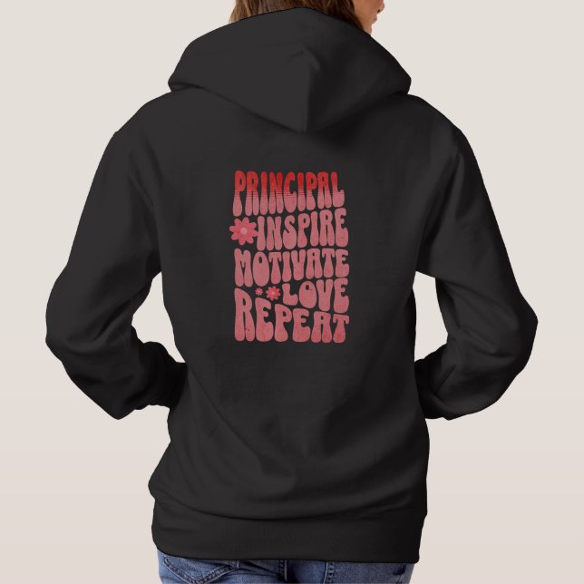 Anpassningsbar Retro Principal Inspire Motivate Kä T Shirt (Baksida)