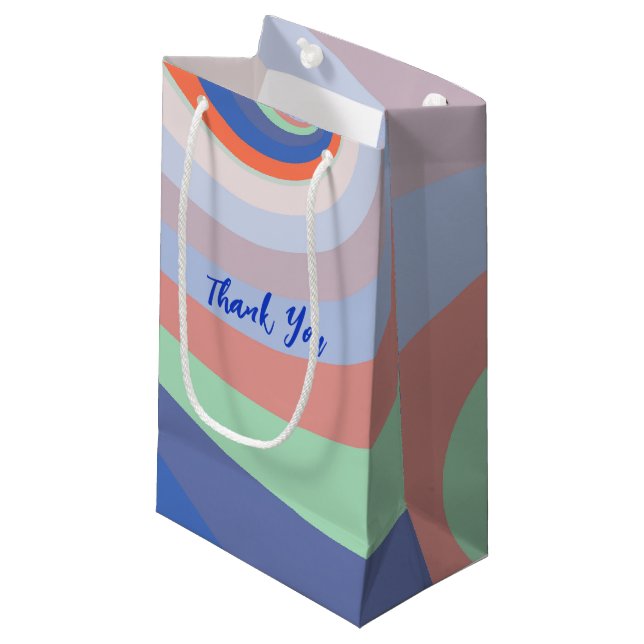 Anpassningsbar Retro Rainbow Swirl Tack (Framsidan Vinklad)