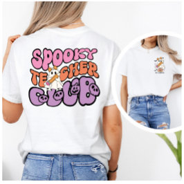 Anpassningsbar Retro Spooky Teacher Klubb Dubbla S T Shirt
