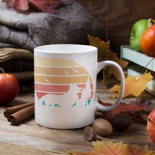 Anpassningsbar Retro Styled Corgi Hund älskare Tra Kaffemugg