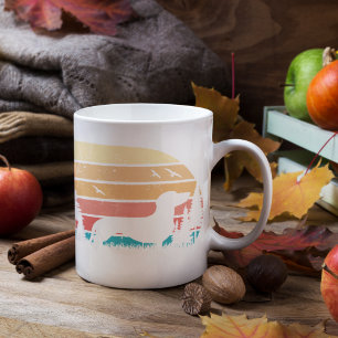 Anpassningsbar Retro Styled Dachshund Hund älskare Kaffemugg