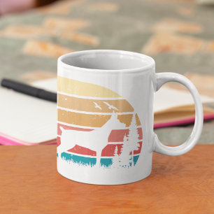 Anpassningsbar Retro Styled Doberman Hund älskare Kaffemugg