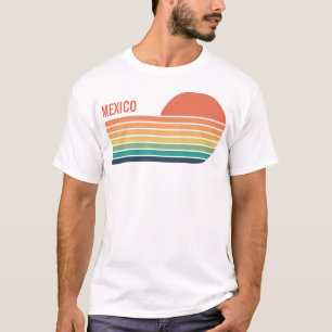 Anpassningsbar Retro Sunset Mexico Vacation T Shirt