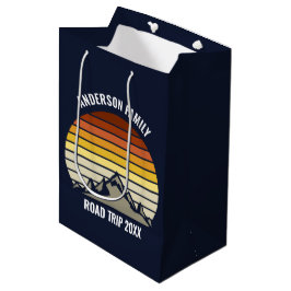 Anpassningsbar Retro Sunset Mountain Navy Blue