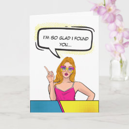 Anpassningsbar Retro Tecknad lite lustig Valentine Kort