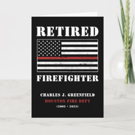 Anpassningsbar Retrött Firefighter Thin Red Line G Kort