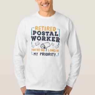 Anpassningsbar Retrött Postal Worker Mailman Pensi T Shirt