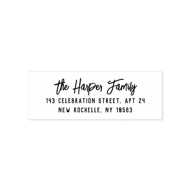 Anpassningsbar Returadress Chic Modern Penselskrip Självfärgande Stämpel (Design)