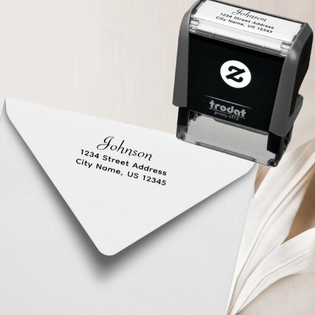 Anpassningsbar Returadress Frimärke Self Inking Självfärgande Stämpel (Custom Return Address Stamp Self Inking)