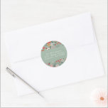 Anpassningsbar Returadress Grönt jul jul Botaniskt Runt Klistermärke<br><div class="desc">Cute Sage Grönt Botaniskt Anpassningsbar God jul Returadress Klassisk rund Sticker</div>