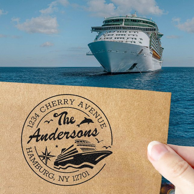 Anpassningsbar Returadress med Frakt av kryssning Stämpel (Skapare uppladdad)