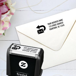 Anpassningsbar Returadress Self Inking Frimärke Självfärgande Stämpel