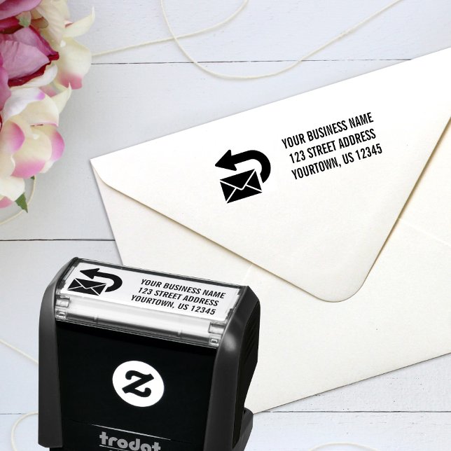 Anpassningsbar Returadress Self Inking Frimärke Självfärgande Stämpel (Skapare uppladdad)