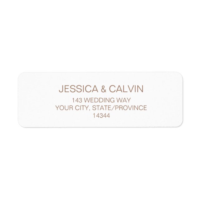 Anpassningsbar Returetiketter Ro Guld Returadress Etikett (Framsidan)