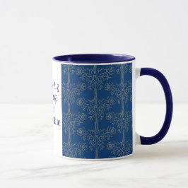 Anpassningsbar Ringer Mugg, Mörk blått, Guld-effek Mugg