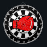 Anpassningsbar ritbord med logotyp för rödboxnings darttavla<br><div class="desc">Anpassningsbarna ritas med logotyp för rödboxningshandskar. Anpassa med text valfritt. Underbar för hem,  klubb,  gym,  pub,  pub osv.</div>