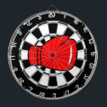 Anpassningsbar ritbord med logotyp för rödboxnings darttavla<br><div class="desc">Anpassningsbarna ritas med logotyp för rödboxningshandskar. Anpassa med text valfritt. Underbar för hem,  klubb,  gym,  pub,  pub osv.</div>
