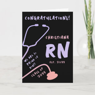 Anpassningsbar RN Registered Nurse Studenten Kort