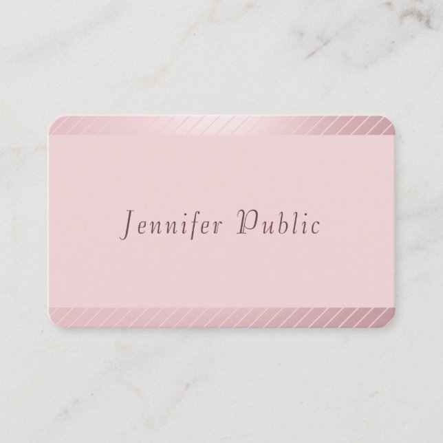 Anpassningsbar Ro Elegant Guld Modern Trendig enke Visitkort (Framsida)