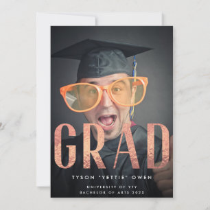 Anpassningsbar Ro Gold Foil Nick Namn GRAD Photo Meddelande