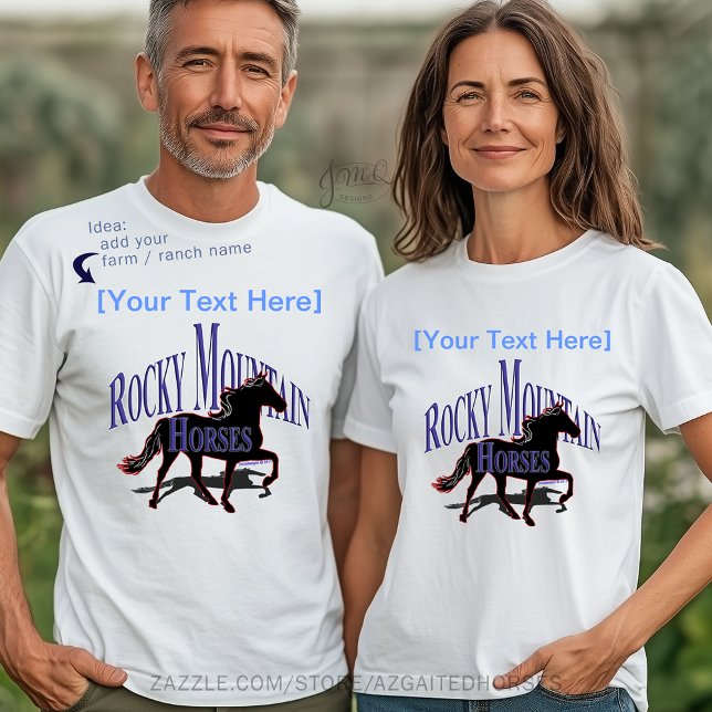 Anpassningsbar Rocky Mountain Horses Silhouette Tee (Custom Rocky Mountain Horses Silhouette T-Shirt)