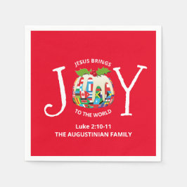 Anpassningsbar Röd juljour till VÄRLDENS kristna Pappersservett