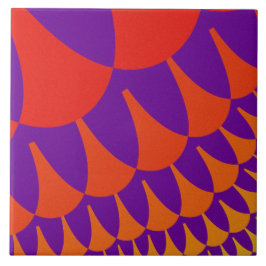 Anpassningsbar Röd Orange skalförändrar stor platt Kakelplatta