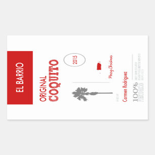 Anpassningsbar röd puertoricansk Coquito Rektangulärt Klistermärke