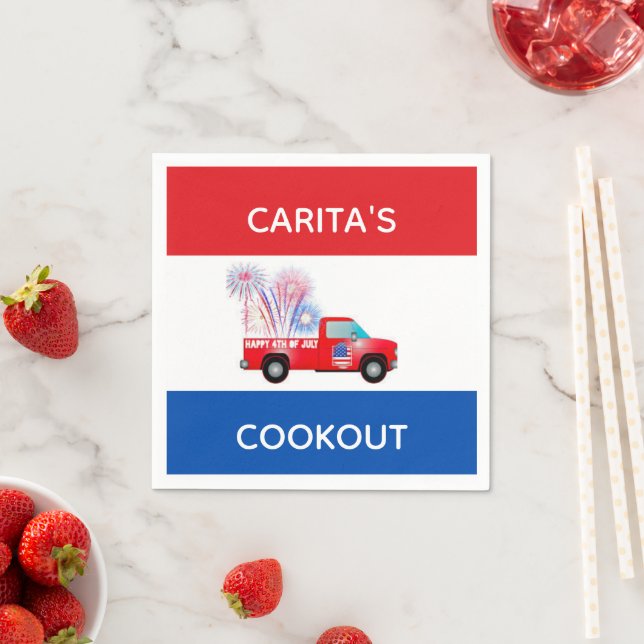 Anpassningsbar Röda, vita och blå blöjor Pappersservett (Insitu)