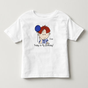 Anpassningsbar Rödhårig Boy med Balloon Birthday T T-shirt
