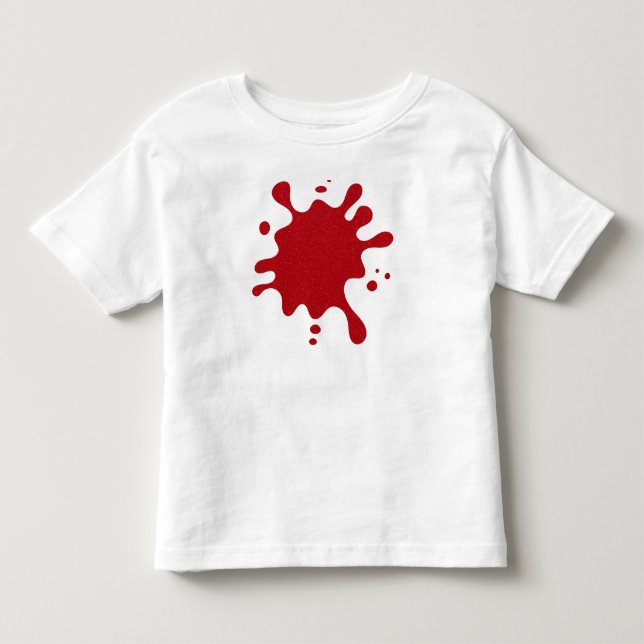 Anpassningsbar rödlackerad T-shirt för småbarn (Framsida)