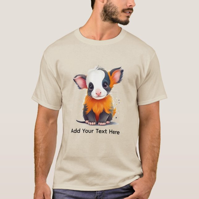 Anpassningsbar Rolig Bebis Ko T Shirt (Framsida)