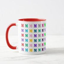 Anpassningsbar Rolig Färgrik Barn Monogram