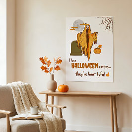 Anpassningsbar rolig skelett Halloween-fest-poster Poster