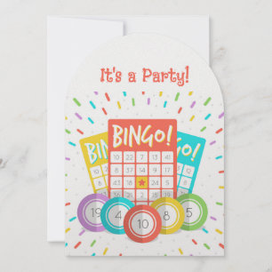 Anpassningsbar roligt Bingo Theme Birthday Inbjudningar